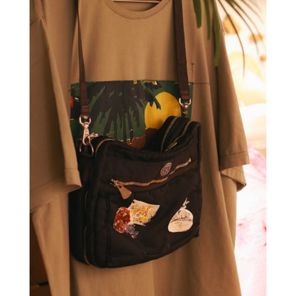 "KYOTO EXCLUSIVE" SUPER NYLON SIMPLE SHOULDER BAG PAINT CUSTOM BLACK