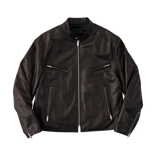 PC SINGLE RIDERS JACKET Ⅱ W/LOVE&PEACE SILVER