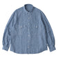 ROLL UP LINEN GINGHAM CHECK SHIRT