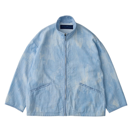 PAINTED SASHIKO WATERCOLOR ZIP UP JACKET