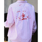 ROLL UP GINGHAM CHECK SHIRT PAINT CUSTOM (SAKURA/M)
