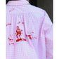 ROLL UP GINGHAM CHECK SHIRT PAINT CUSTOM (SAKURA/M)