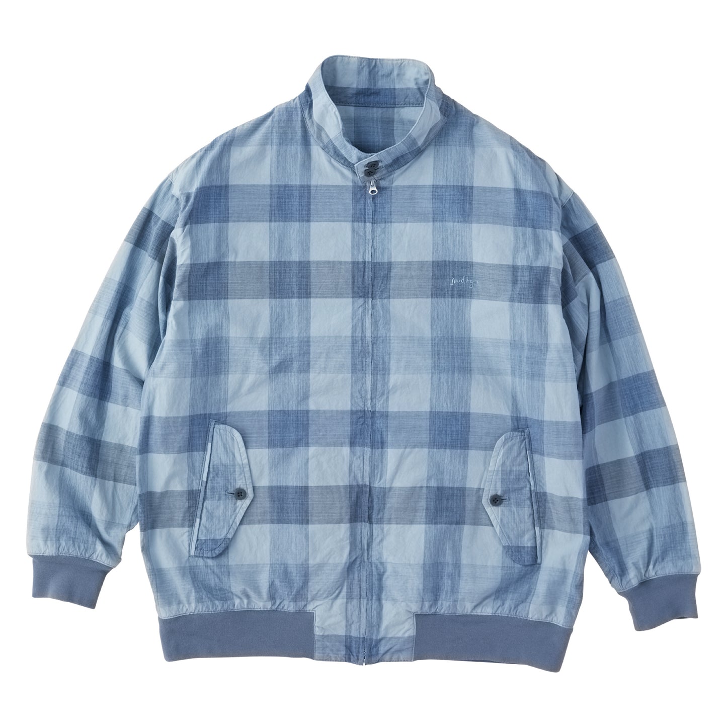 H/W INDIGO CHECK BEAT SWING TOP