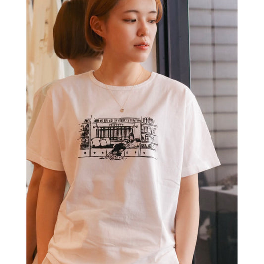 "KYOTO EXCLUSIVE" SUMMER T-SHIRT WHITE -LIBRARY-
