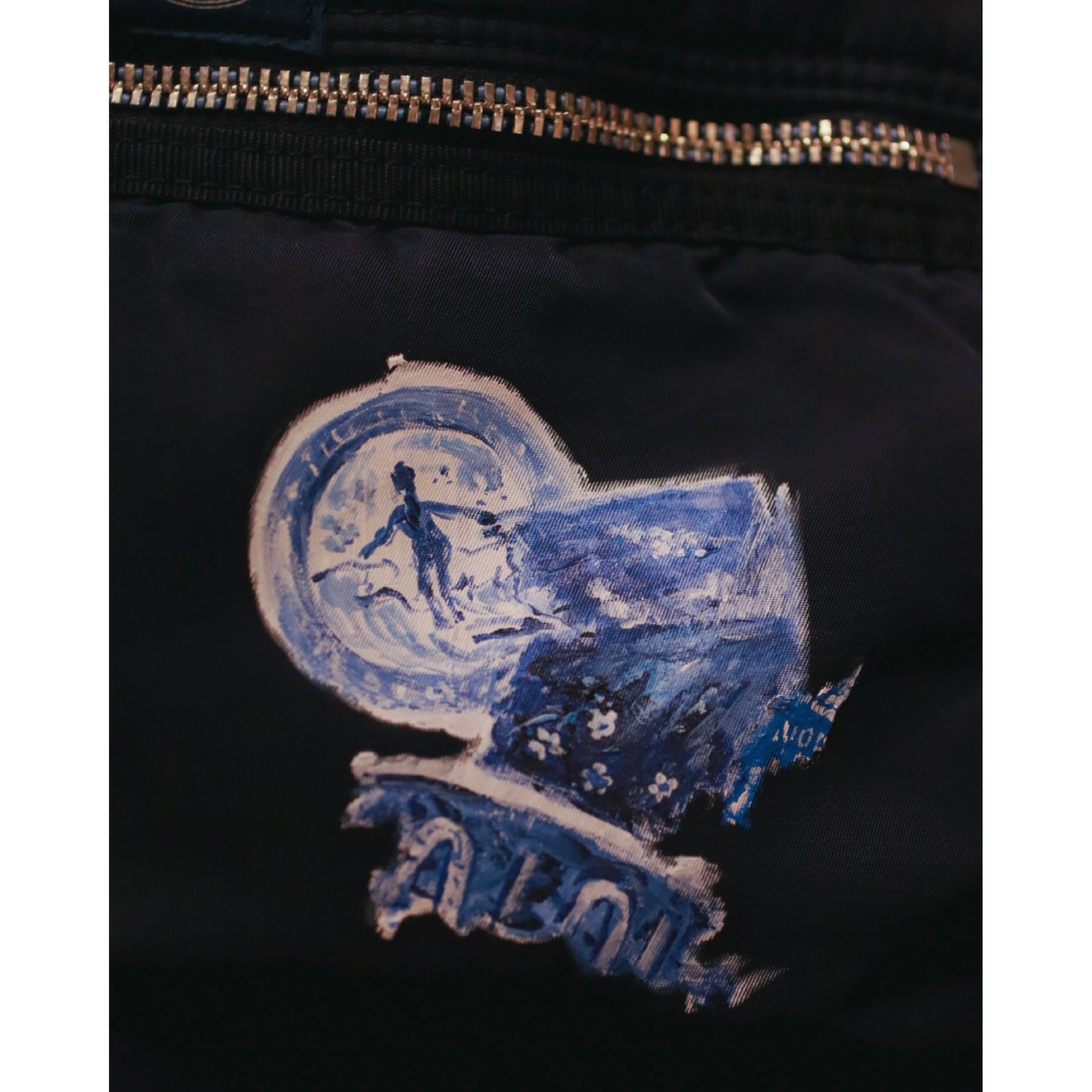 "KYOTO EXCLUSIVE" SUPER NYLON SIMPLE SHOULDER BAG PAINT CUSTOM BLUE