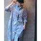MONSIEUR KURATA COTTON LINEN LONG SHIRT