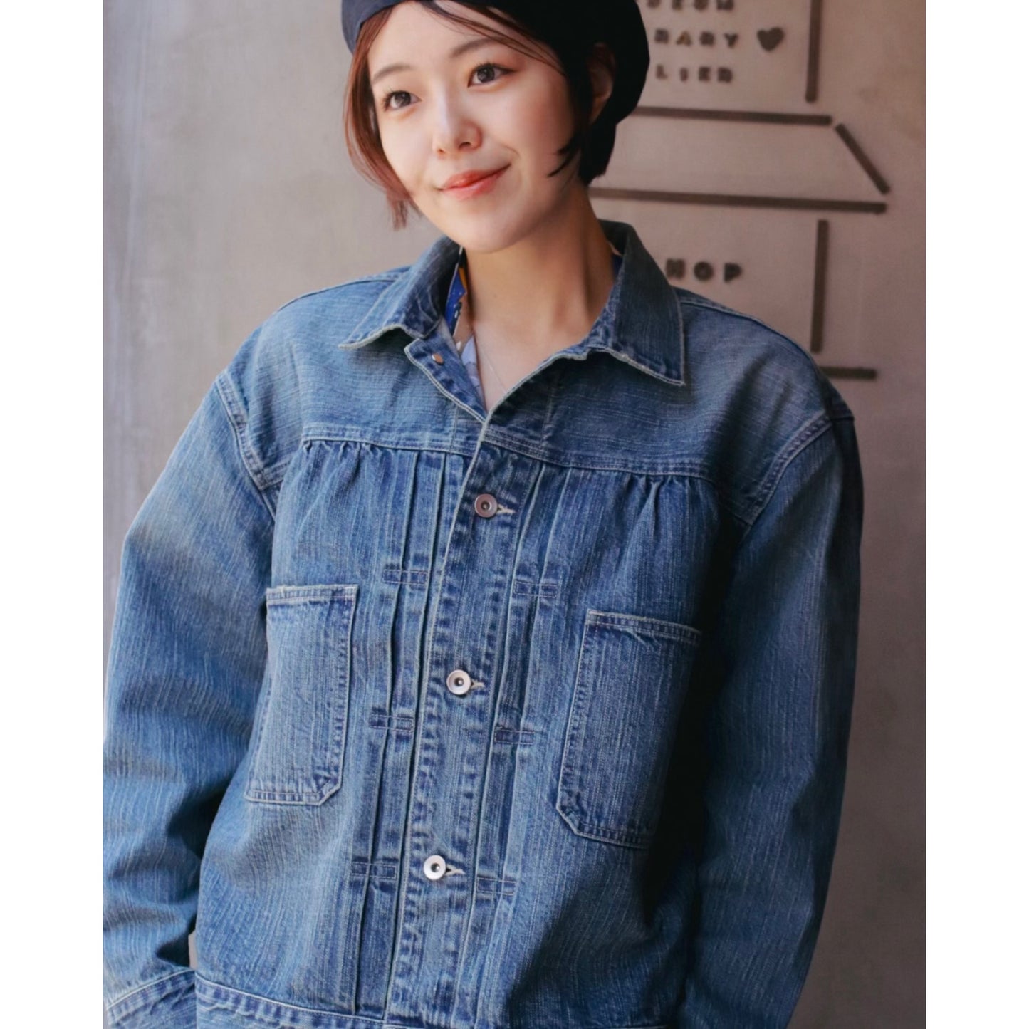 STEINBECK DENIM JACKET -BLUE-