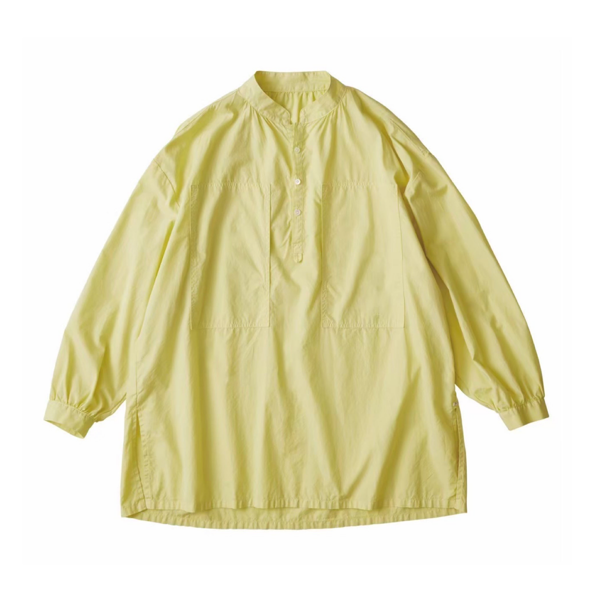 STAND COLLAR LONG SMOCK SHIRT WATCH CHAIN ITEM (NILE GIZA