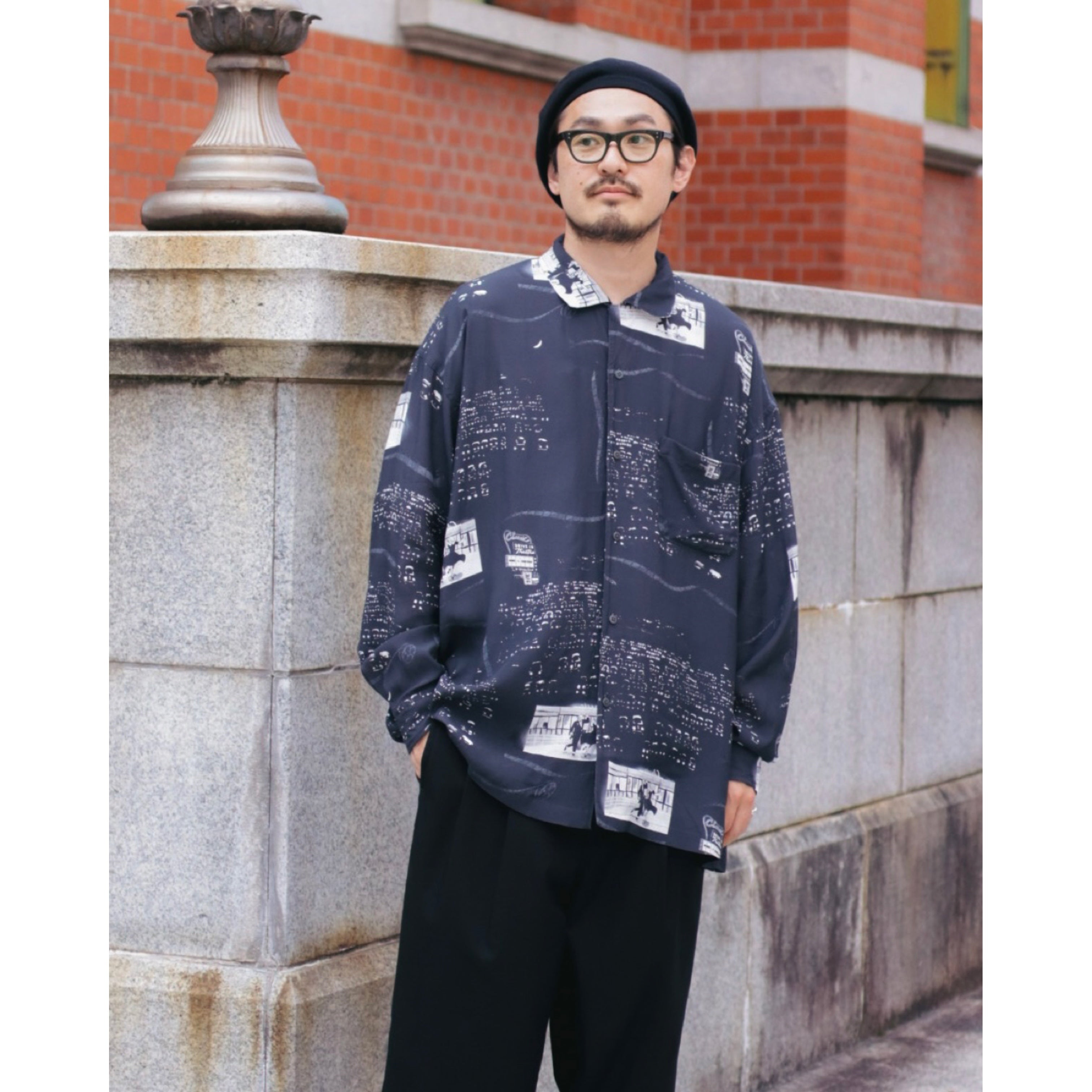 Porter Classic ALOHA LONG SHIRTアロハロングシャツ ALOHA LONG SHIRT CLASSY DOTS（アロハ ロング シャツ
