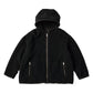 CASHMERE ZIP UP HOOD JACKET W/LEATHER PIPING (ENTREFINO)