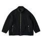 CASHMERE ZIP UP JACKET W / LEATHER PIPING (ENTREFINO)