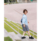 PAINTED SASHIKO WATERCOLOR  LONG T-SHIRT