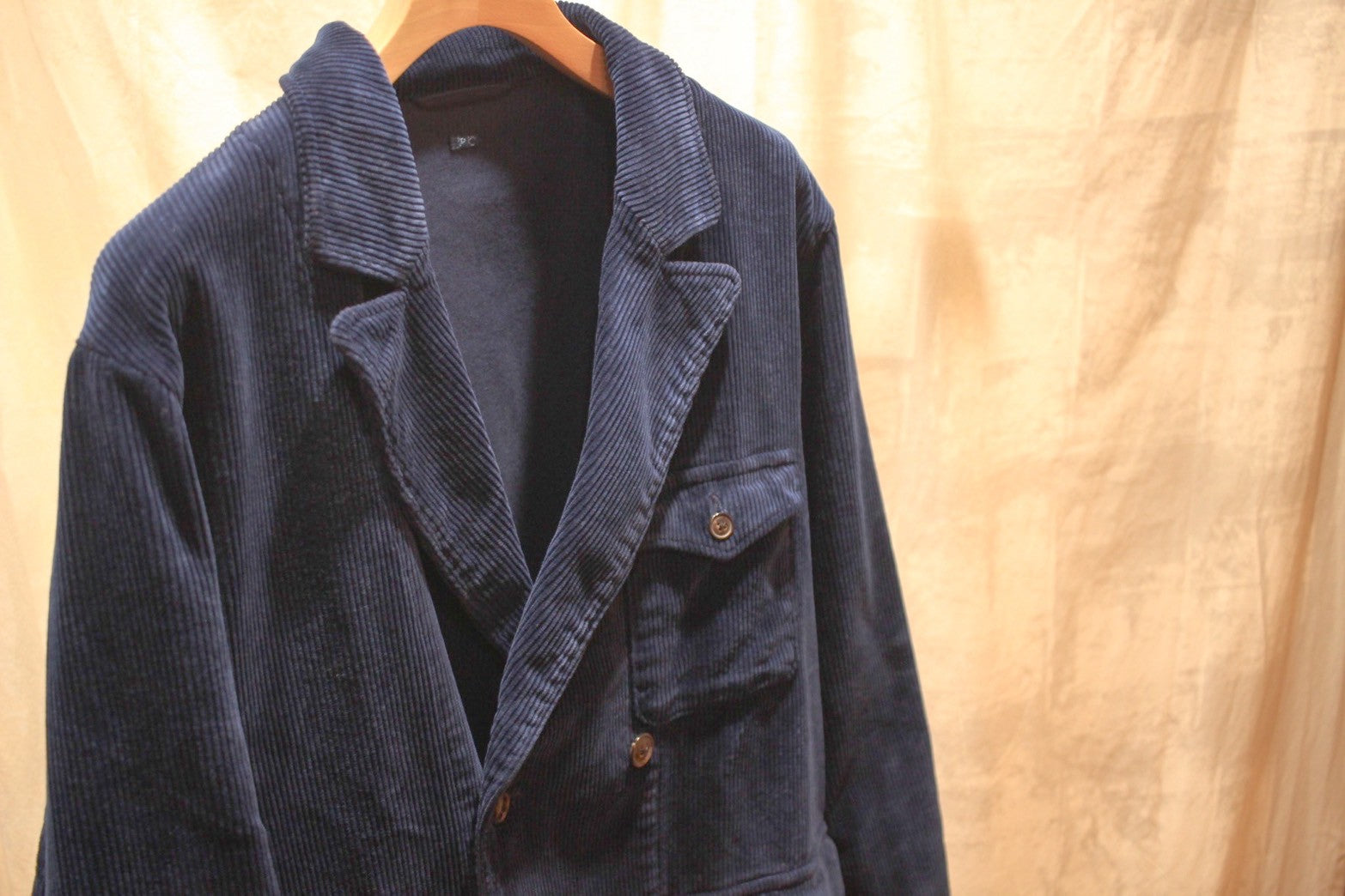 Porter Classic コーデュロイ テーラード ダブルジャケット xs Porter Classic - CORDUROY DOUBLE TAILORED JACKET (BLUE