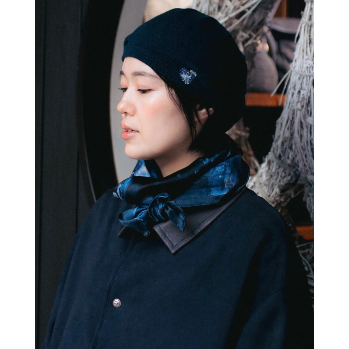 "KYOTO EXCLUSIVE" CUSTOM H/W KNIT BERET (TRICOLORE)