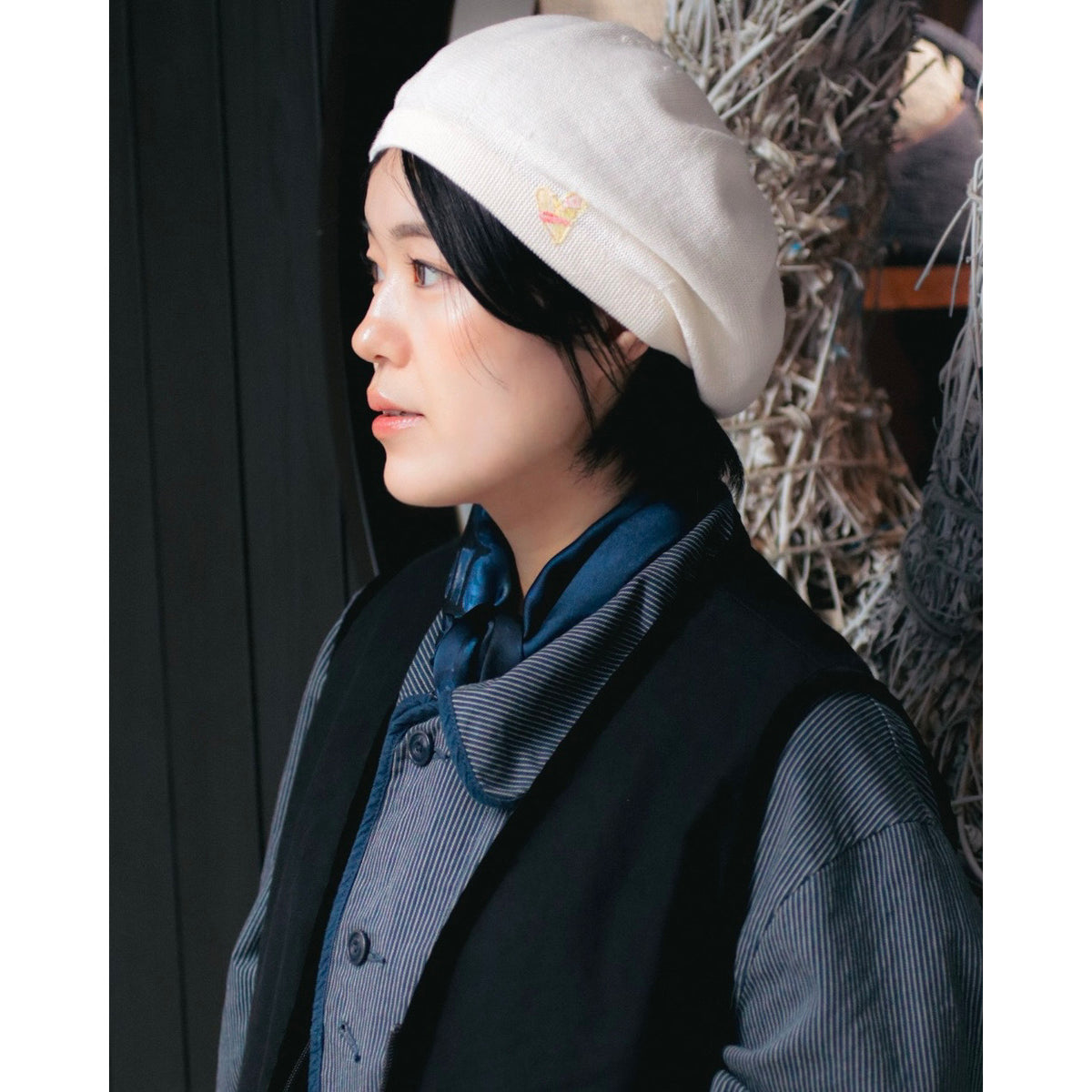 "KYOTO EXCLUSIVE" CUSTOM H/W KNIT BERET (TRICOLORE)
