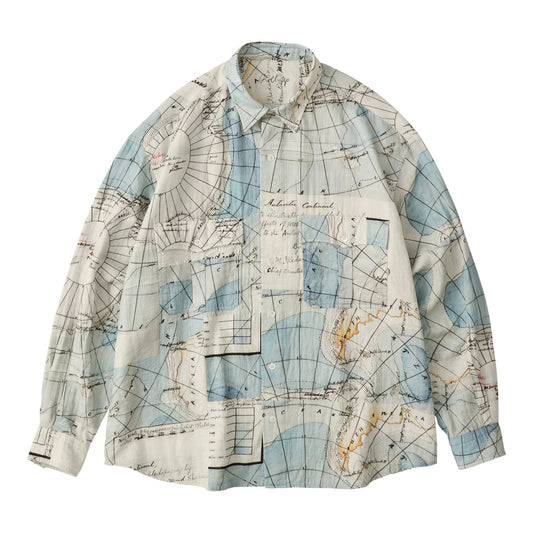 ROLL UP TRAVELER'S GAUZE SHIRT (ANTARCTICA )