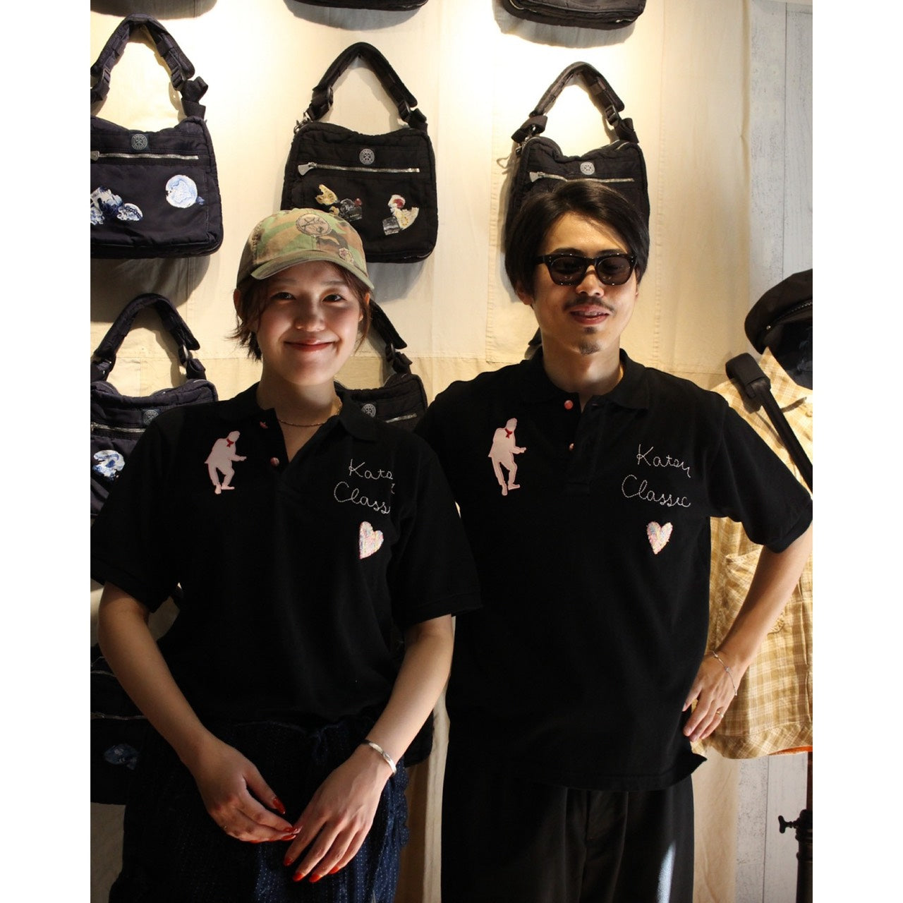 ♥CUSTOM POLO SHIRT - BLACK-