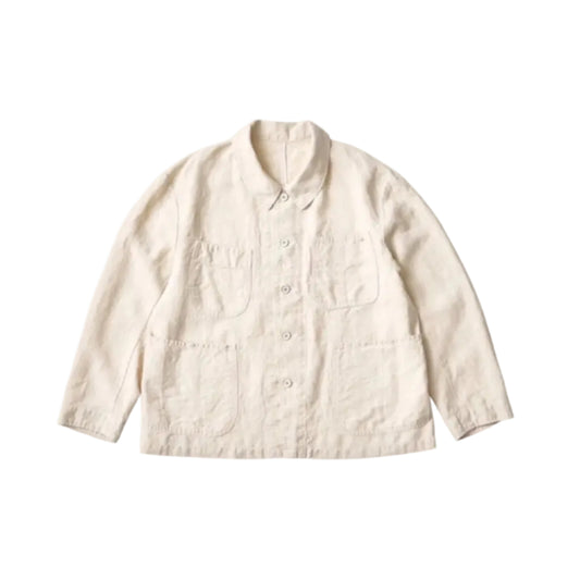 ♥VINTAGE LINEN FRENCH JACKET W/GOLD CHARM