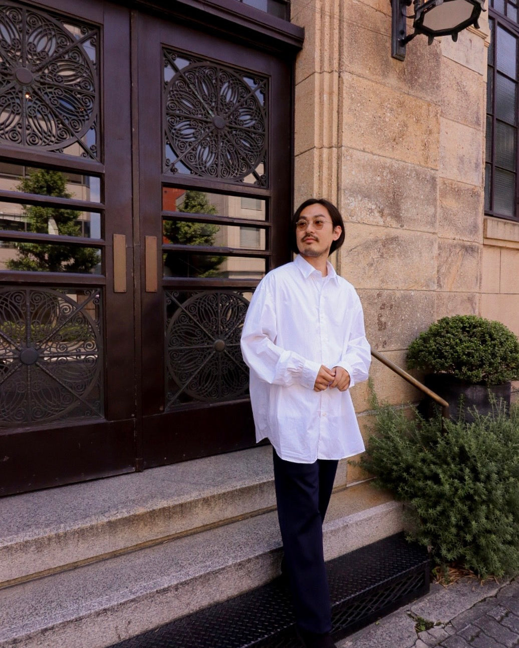 DIRECTOR`S SHIRT (ALUMO 170/2) W/GOLD CUFFLINKS