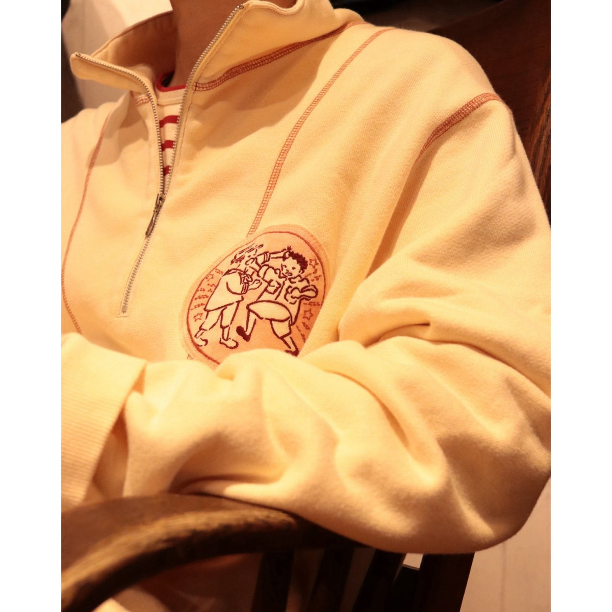 ♥OHARIKO MAFIA WAPPEN HALF ZIP SWEAT SHIRT