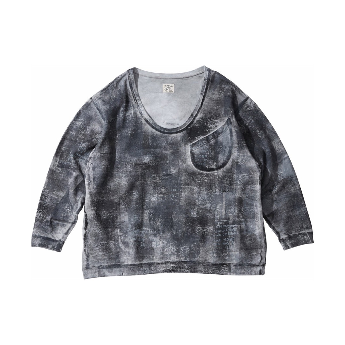 ♥HANDWORK PAINTED U NECK LONG SLEEVE SHIRT