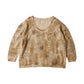 ♥HANDWORK PAINTED U NECK LONG SLEEVE SHIRT