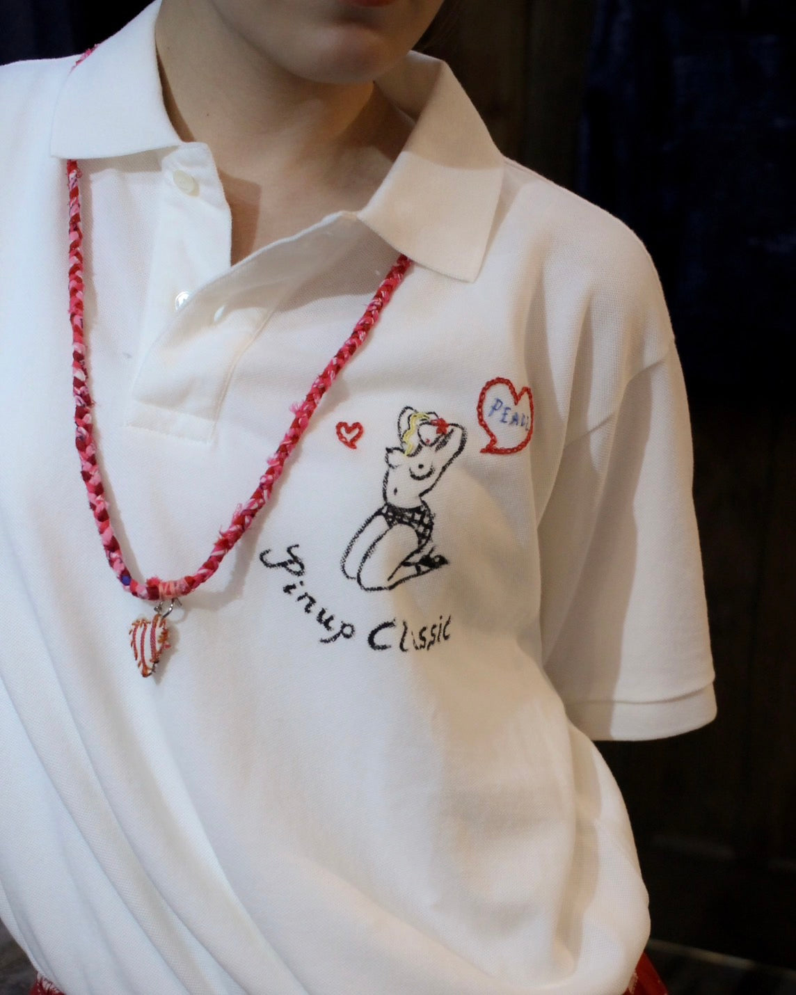 ♥CUSTOM POLO SHIRT -WHITE-