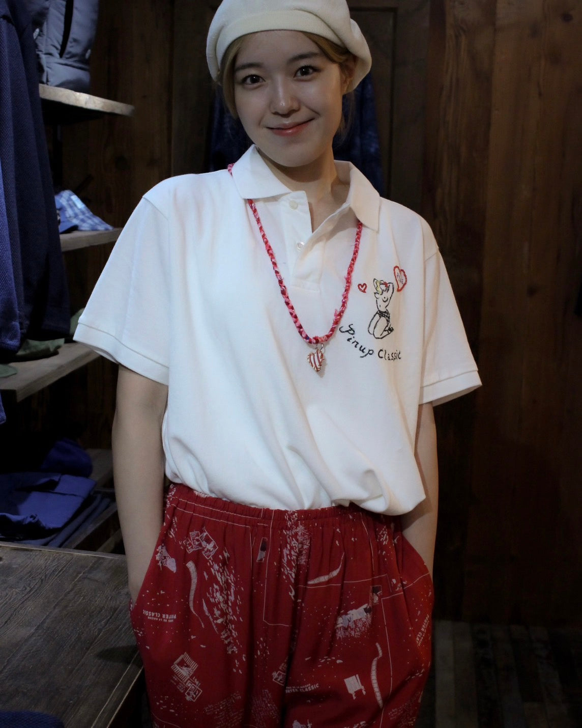♥CUSTOM POLO SHIRT -WHITE-