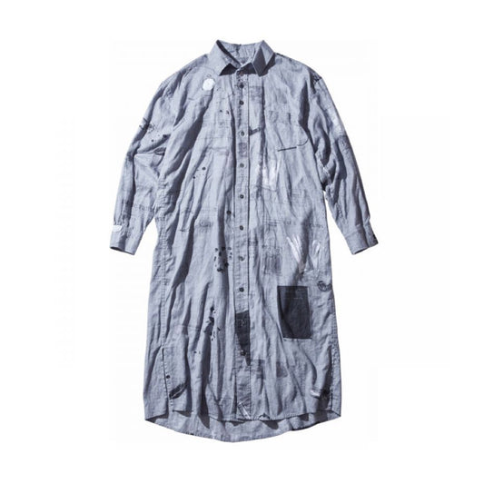 MONSIEUR KURATA COTTON LINEN LONG SHIRT
