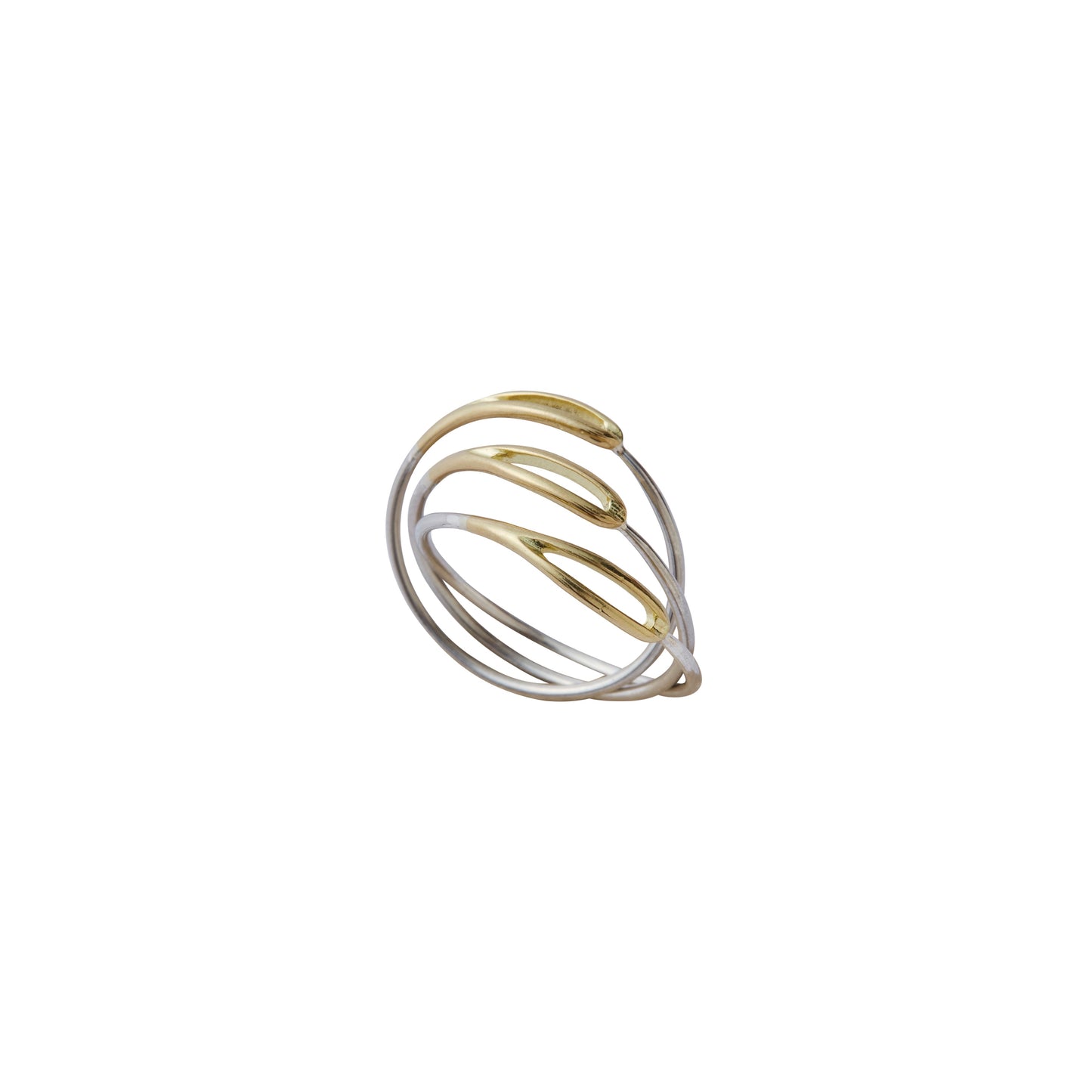 TRIPLE NEEDLE RING -GOLD/SILVER-
