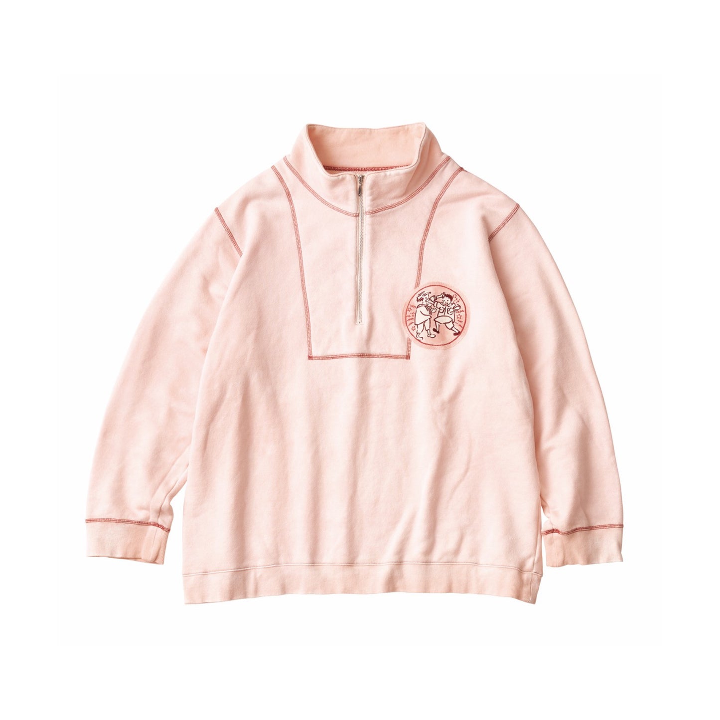 OHARIKO MAFIA WAPPEN HALF ZIP SWEAT SHIRT